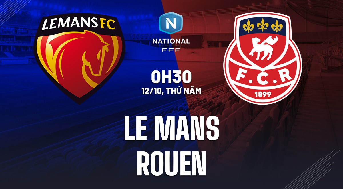 Soi kèo Le Mans vs Rouen 0h30 ngày 12/10 (Hạng 3 Pháp 2023)